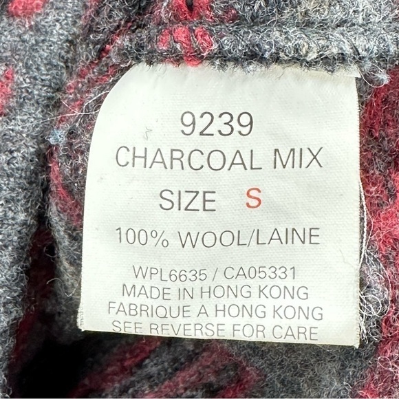 Woolrich Women's Vintage Fair Isle Wool Cardigan in Charcoal Mix Size Small - Picture 5 of 6